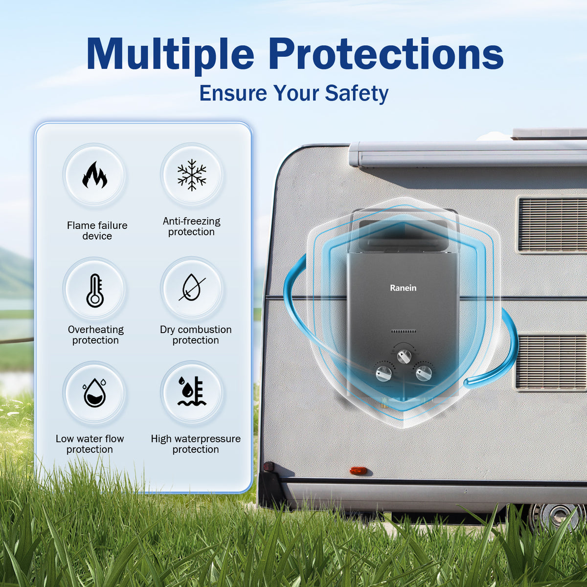 Portable Tankless Water Heater 1.58 GPM Outdoor Instant Gas Propane Hot Water Heater